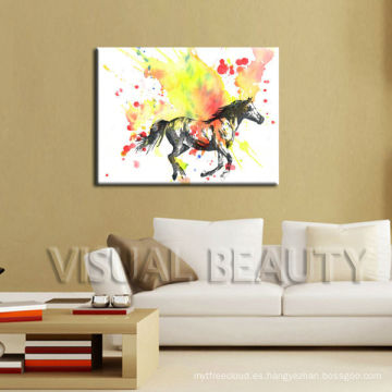 Pinturas modernas de la acuarela del caballo popular para el interior